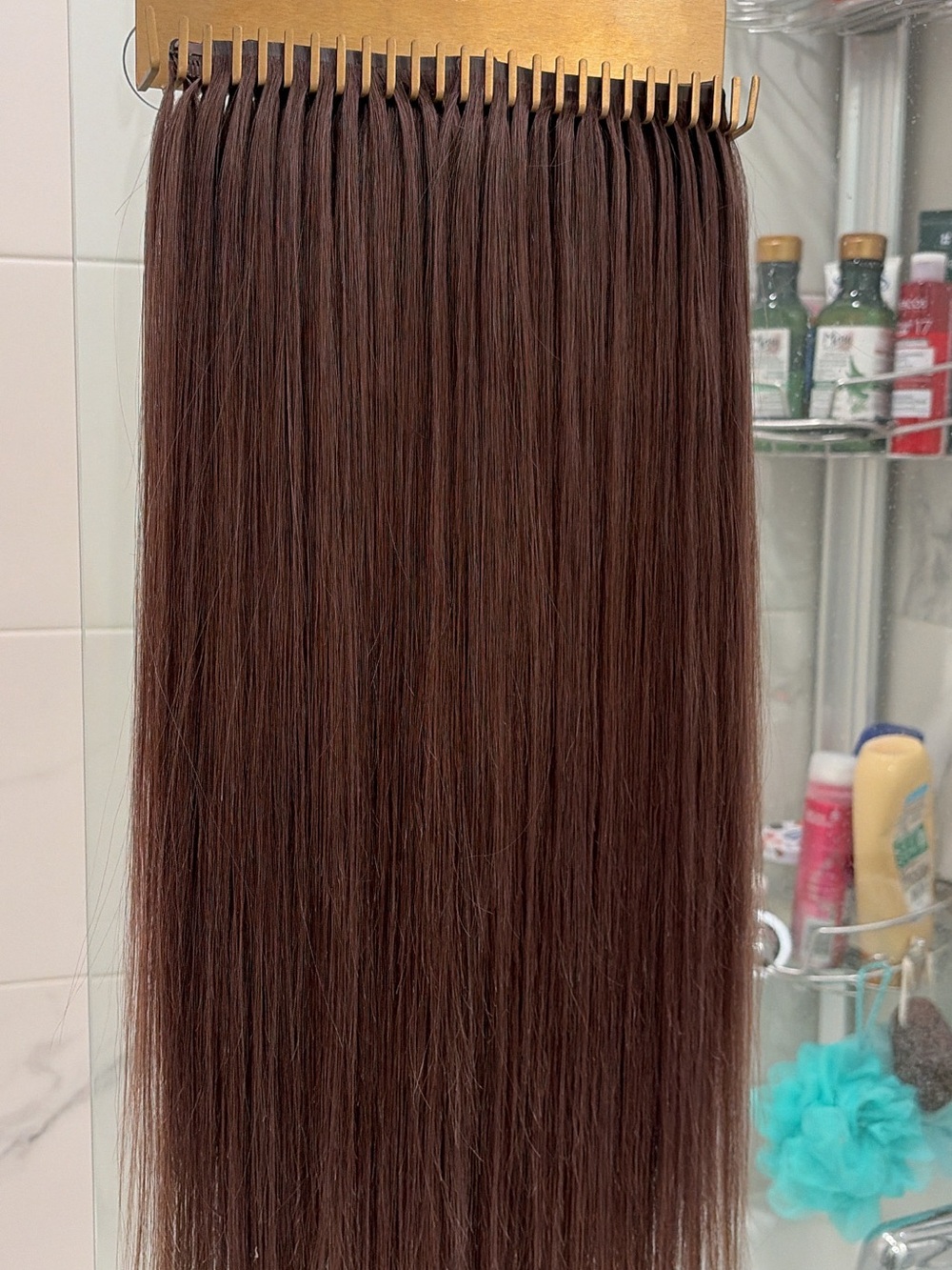 BELLAMI Silk Seam Clip-In Hair Extensions in walnut brown